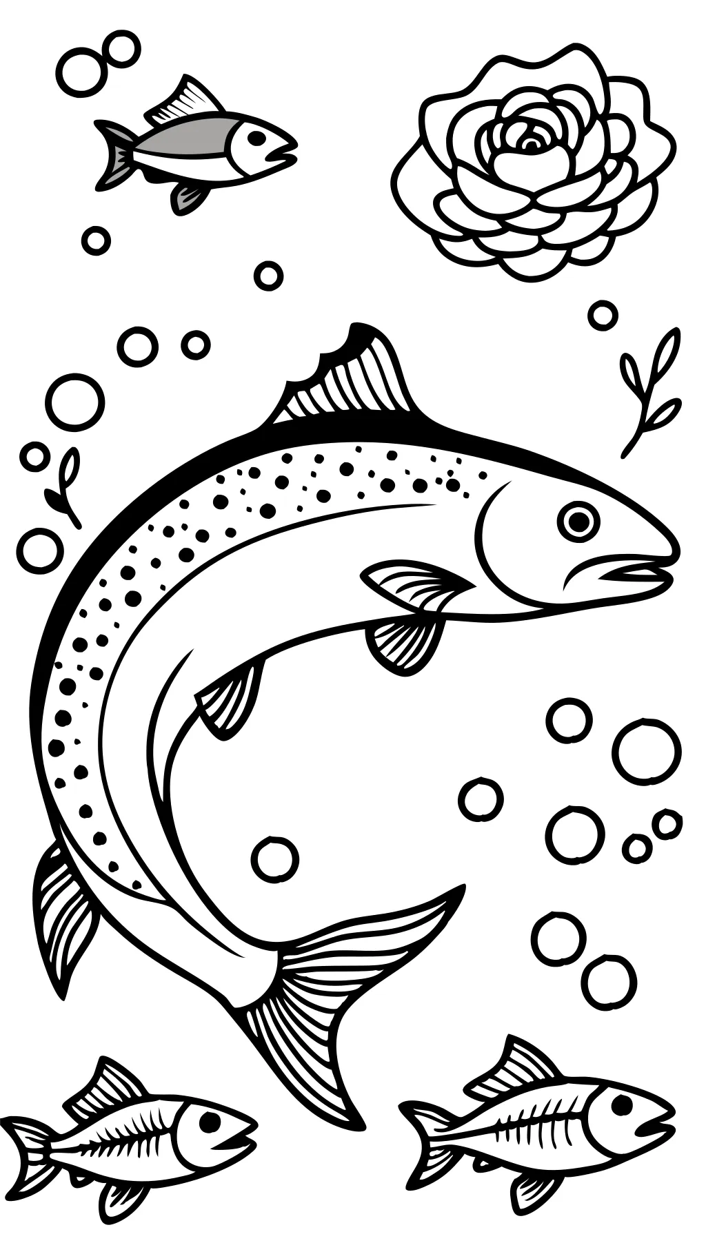 salmon coloring pages